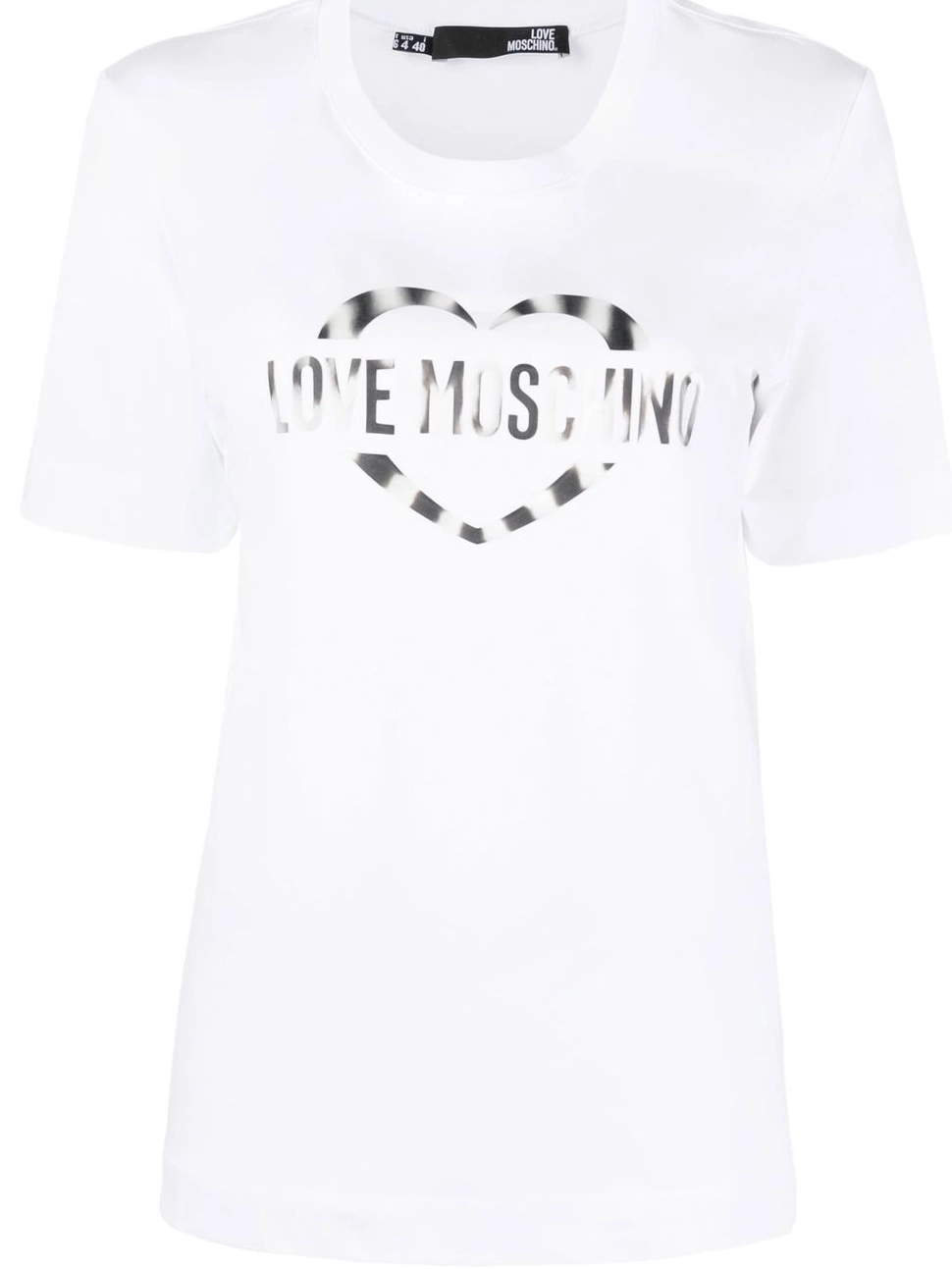 Moschino T-shirt Love Women round-neck logo-print 0424